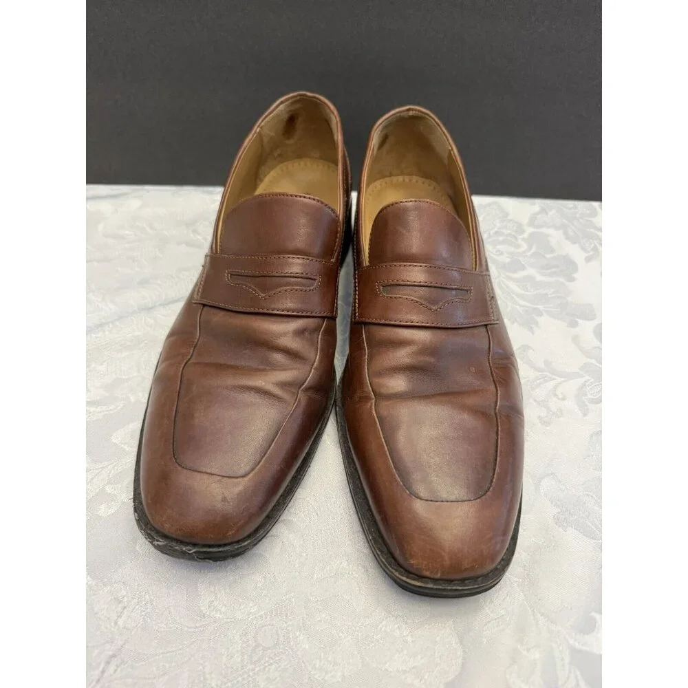 Cole Haan Men’s Size 9.5M Brown Leather‎ Loafer Dress Shoe Penny Loafer C07514